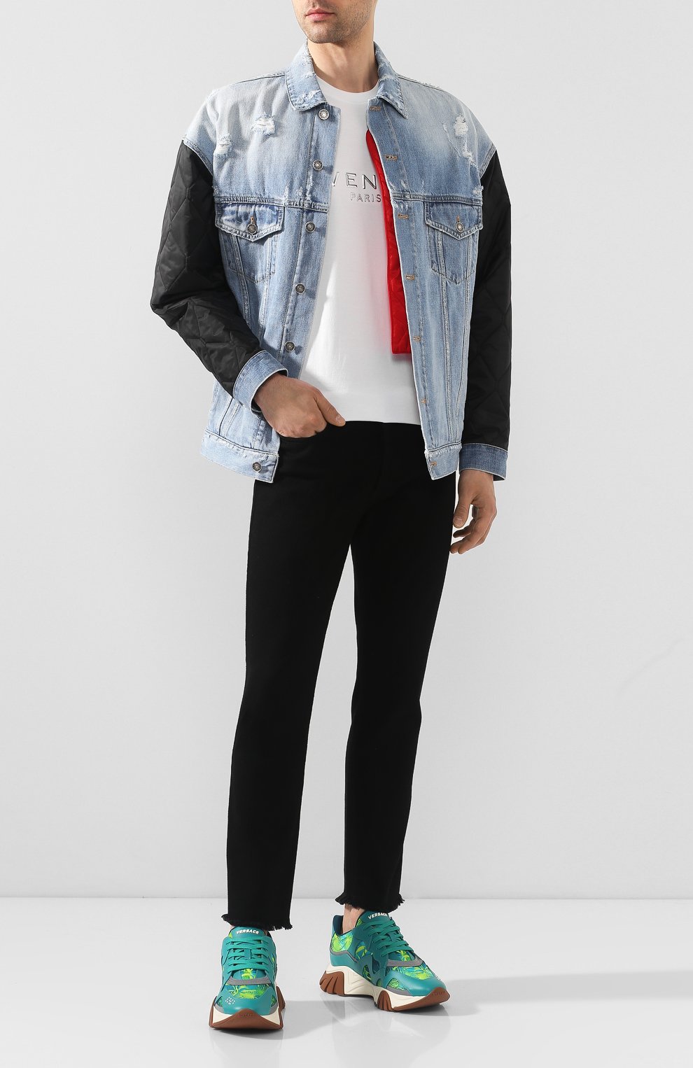 Комбинированные кроссовки squalo VERSACE, арт. DSU7703/D72V, фото 2