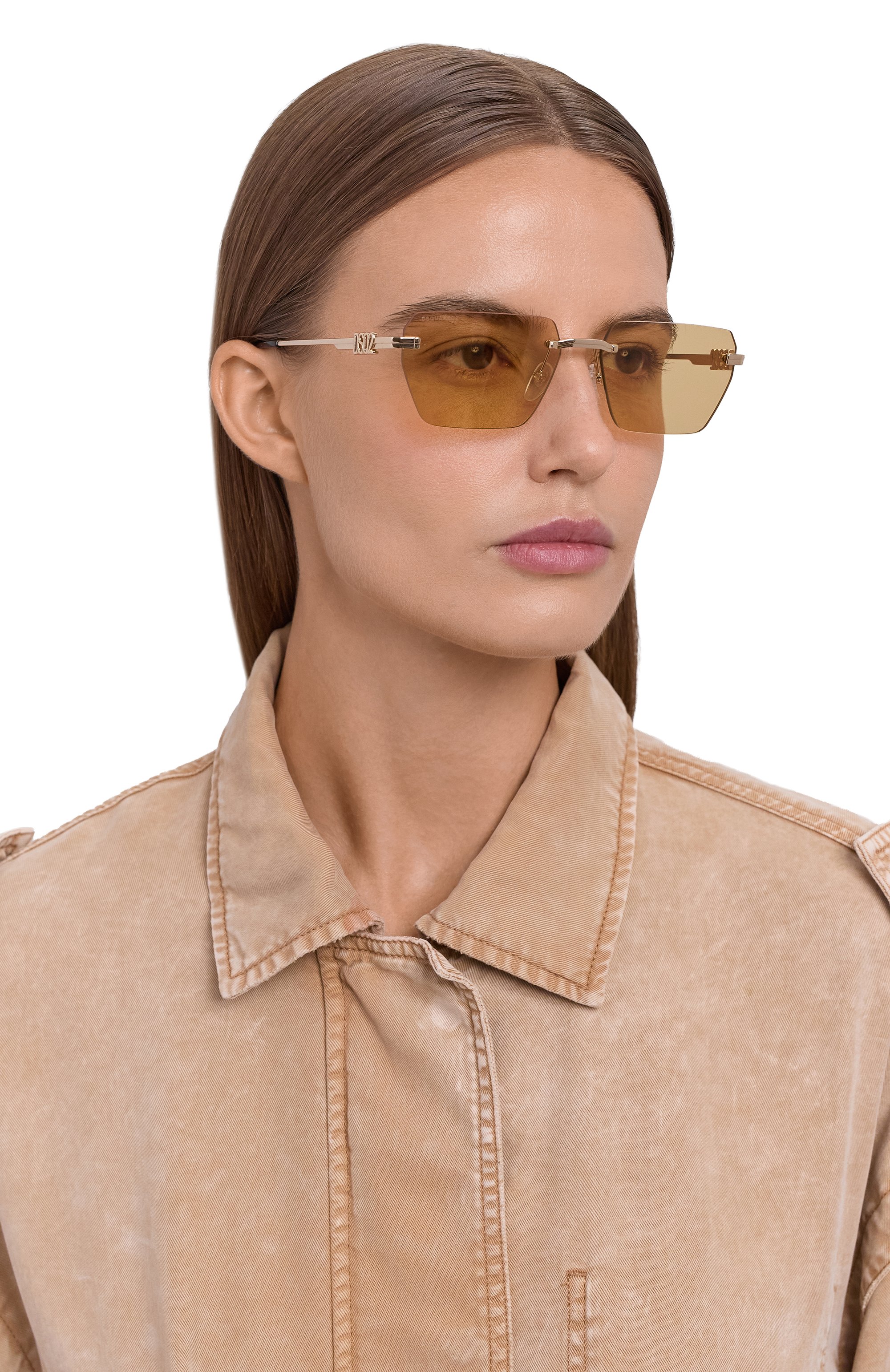 Солнцезащитные очки DSQUARED2 желтого цвета по цене 34700 руб., арт. D20102 J5G 17, фото 3 Солнцезащитные очки DSQUARED2, арт. D20102 J5G 17, фото 3