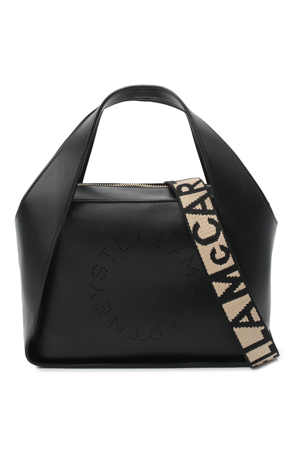 Женская черная сумка-тоут stella logo medium STELLA MCCARTNEY