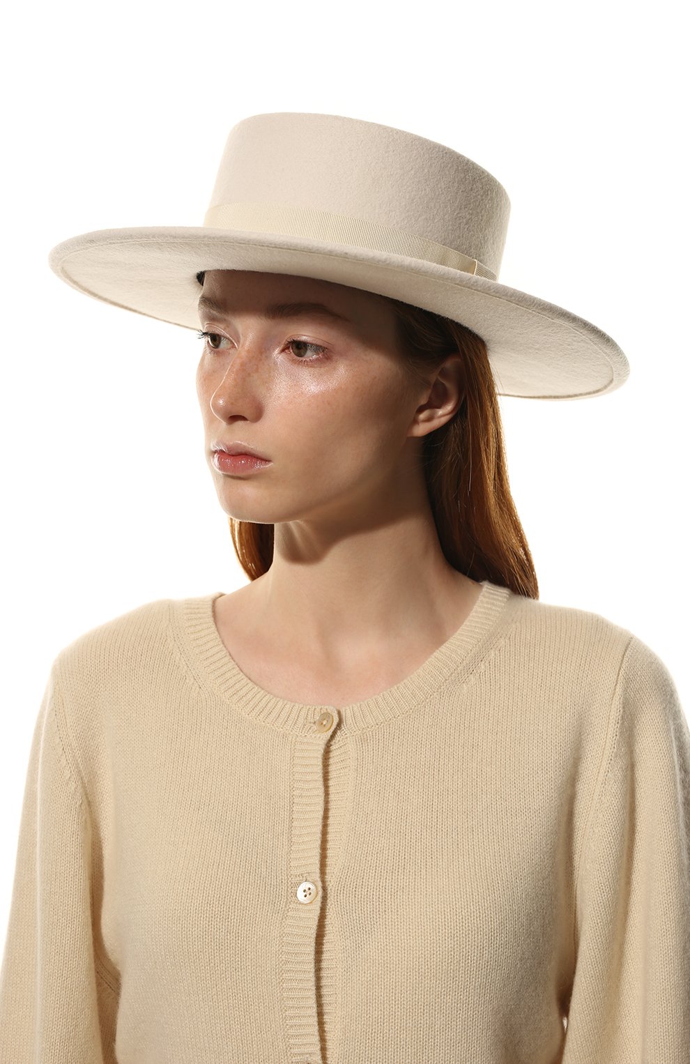 Шляпа kanotie COCOSHNICK HEADDRESS молочного цвета по цене 12000 руб., арт. kanotiemedbasic, фото 2 Шляпа kanotie COCOSHNICK HEADDRESS, арт. kanotiemedbasic, фото 2