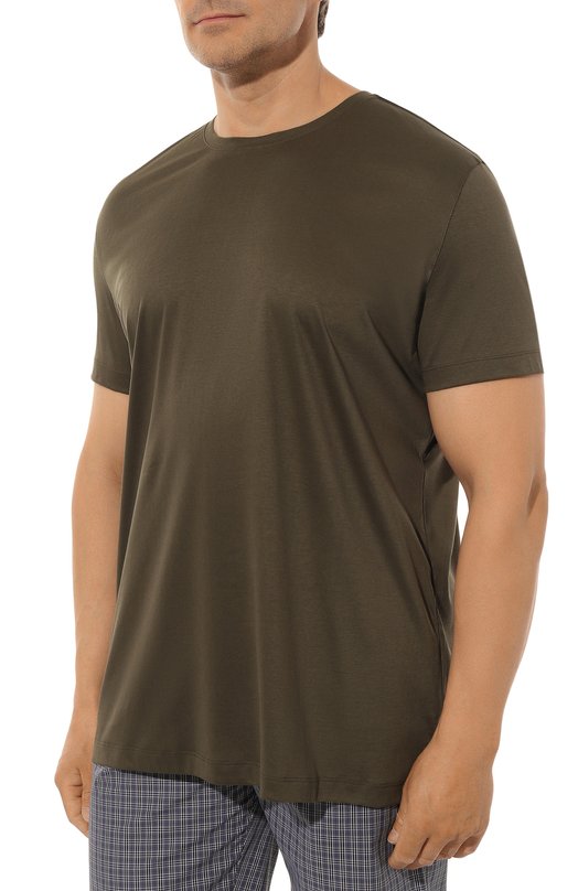 Хлопковая футболка Van Laack PAR0/180031/3XL Хаки  PAR0/180031/3XL Фото 3