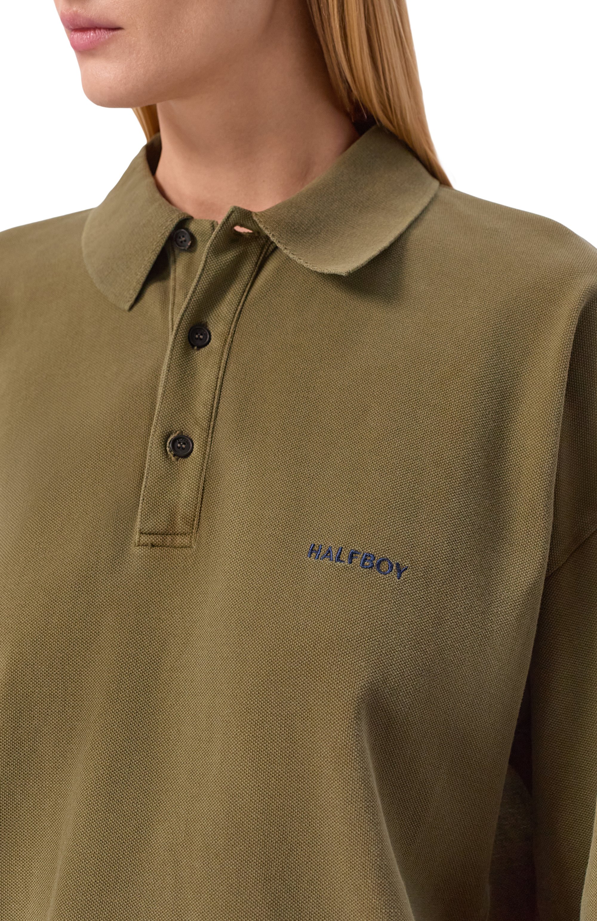 Хлопковое поло HALFBOY, арт. HS261WT003 PK002/L0NGSLEEVE P0L0, фото 5