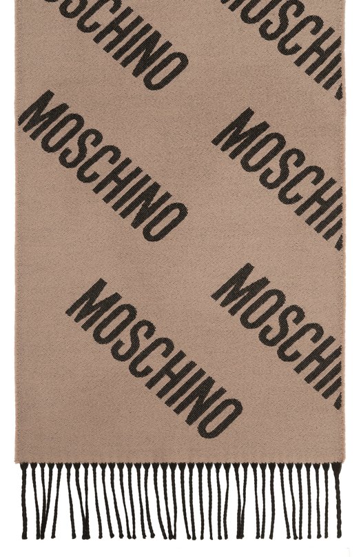 Шерстяной шарф Moschino 50234/M5873 Бежевый  50234/M5873 Фото 4