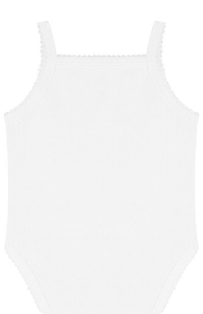 Хлопковое боди на бретельках KISSY KISSY белого цвета по цене 2290 руб., арт. 141155, фото 2 Хлопковое боди на бретельках KISSY KISSY, арт. 141155, фото 2