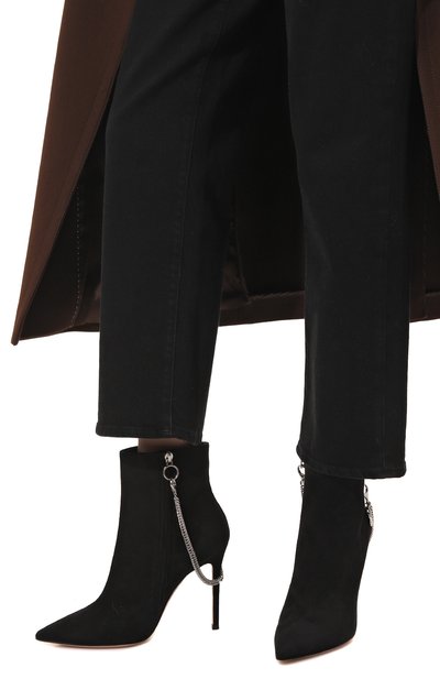 Замшевые ботильоны annie GIANVITO ROSSI черного цвета по цене 137500 руб., арт. G73694.15RIC.CASNER0, фото 3 Замшевые ботильоны annie GIANVITO ROSSI, арт. G73694.15RIC.CASNER0, фото 3