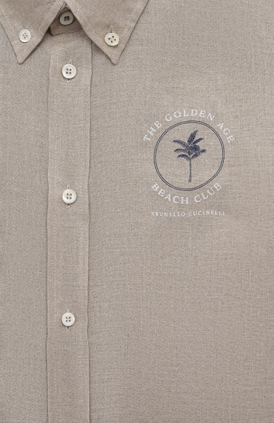 Льняная рубашка BRUNELLO CUCINELLI, арт. BM633C305C, фото 3