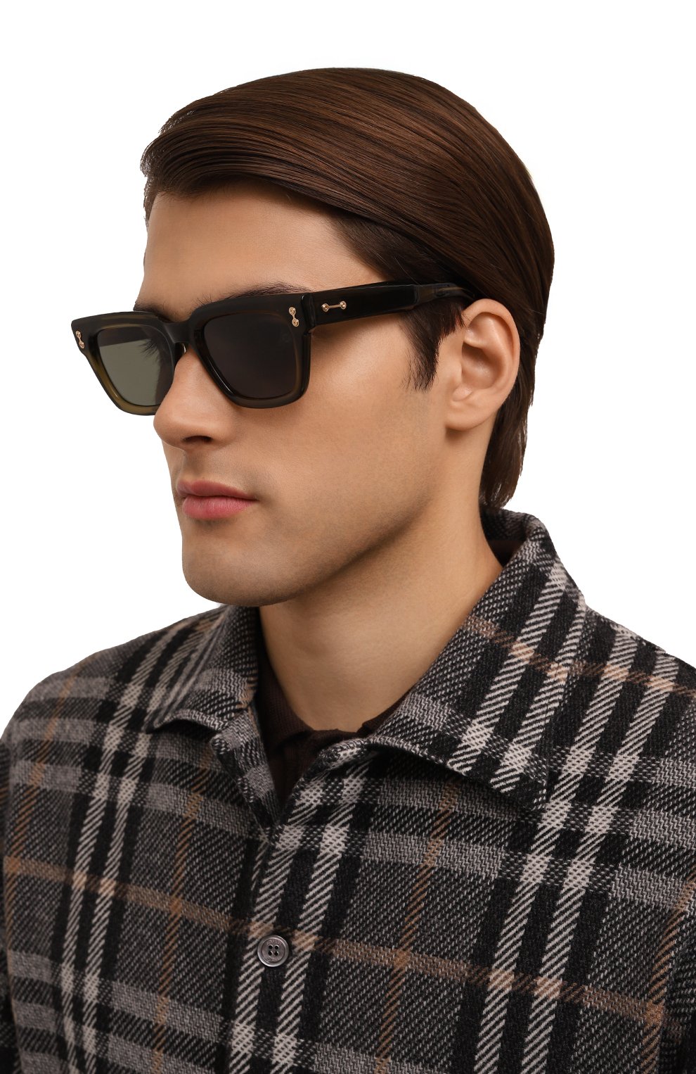 Солнцезащитные очки AKONI коричневого цвета по цене 115500 руб., арт. AKS-111B, фото 2 Солнцезащитные очки AKONI, арт. AKS-111B, фото 2