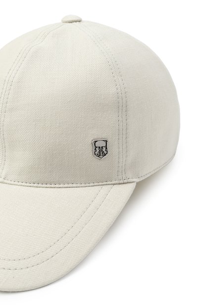 Льняная бейсболка CORNELIANI кремового цвета по цене 33350 руб., арт. 250510-2529212, фото 3 Льняная бейсболка CORNELIANI, арт. 250510-2529212, фото 3