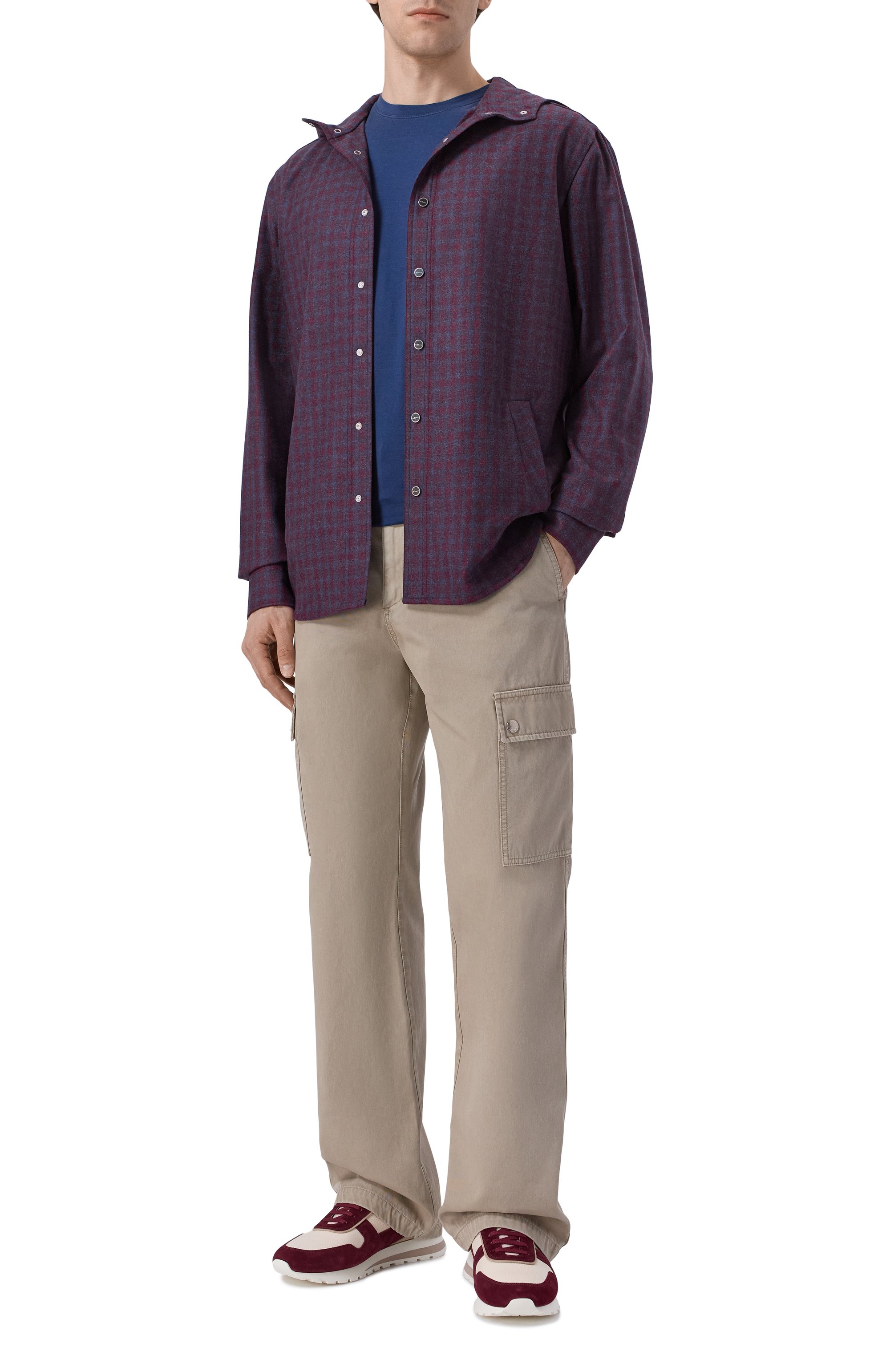 Рубашка из шерсти и кашемира KITON бордового цвета по цене 199500 руб., арт. UMCMARK0167G37, фото 2 Рубашка из шерсти и кашемира KITON, арт. UMCMARK0167G37, фото 2