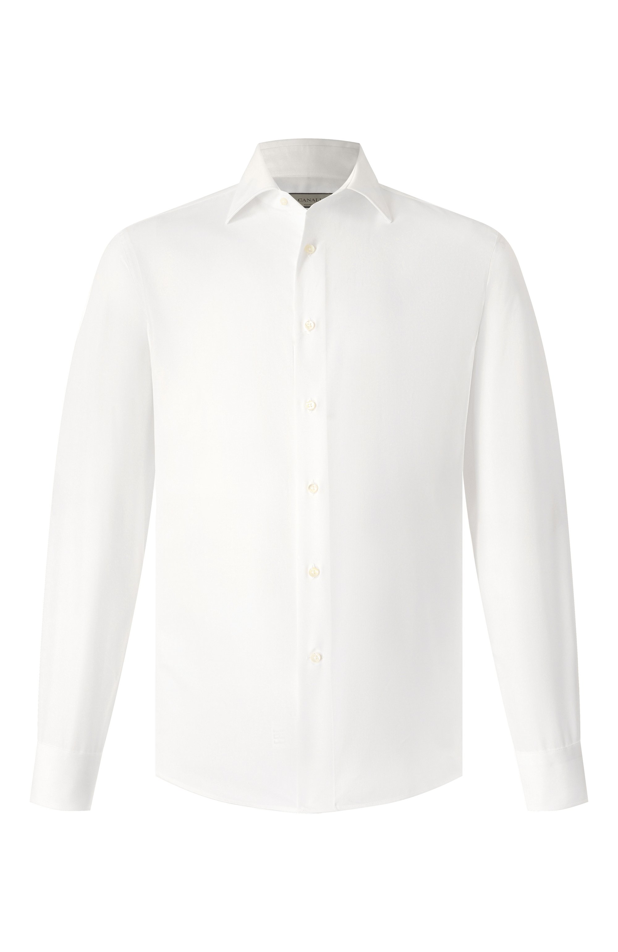 Хлопковая сорочка CANALI белого цвета по цене 35000 руб., арт. NCLX018/GR03298, фото 1 Хлопковая сорочка CANALI, арт. NCLX018/GR03298, фото 1
