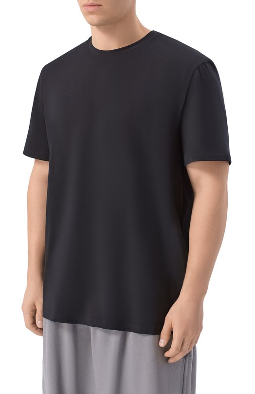 Хлопковая футболка 7 For All Mankind 7MR01237-BLK Чёрный  7MR01237-BLK Фото 3