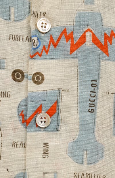 Льняная рубашка GUCCI, арт. 600395 XWAHX, фото 3