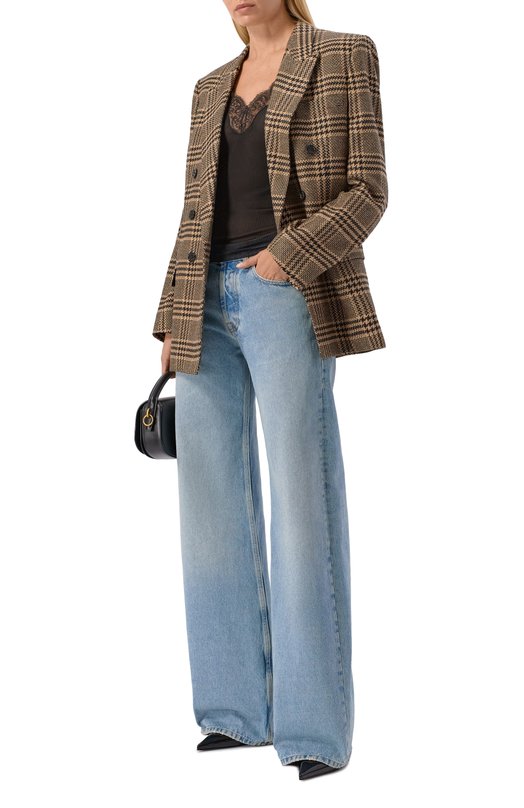 Шелковый топ Saint Laurent 796843/Y37SM Чёрный  796843/Y37SM Фото 2