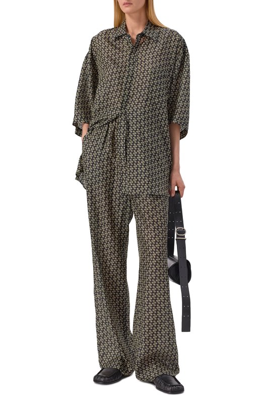 Шелковая рубашка Petar Petrov S26TB13 Чёрно-белый  S26TB13 Фото 2