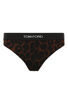 Женские трусы-бикини TOM FORD леопардового цвета, арт. KNJ009/JEP030 | Фото 1 (Нос: Не проставлено; Материал внешний: Вискоза; Материал сплава: Проставлено)