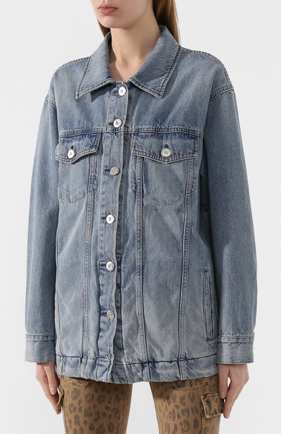 Джинсовая куртка 3X1 синего цвета по цене 40950 руб., арт. WJ0060866/CHELSEA, фото 3 Джинсовая куртка 3X1, арт. WJ0060866/CHELSEA, фото 3