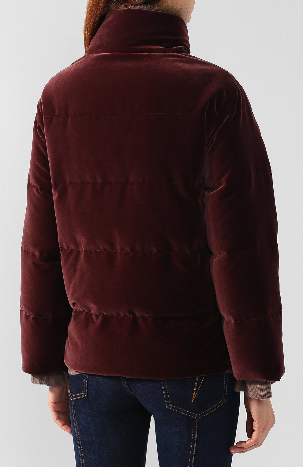 Стеганый пуховик с воротником-стойкой BRUNELLO CUCINELLI, арт. MA5938600, фото 4