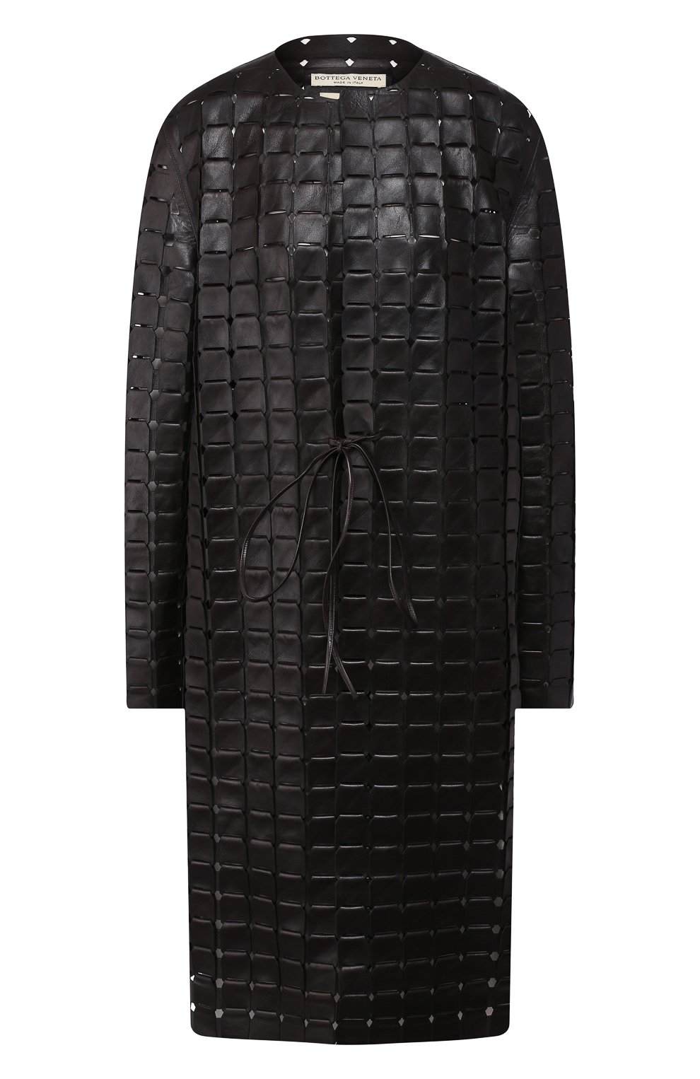 Кожаное пальто BOTTEGA VENETA коричневого цвета по цене 959500 руб., арт. 581045/VF3G0, фото 1 Кожаное пальто BOTTEGA VENETA, арт. 581045/VF3G0, фото 1