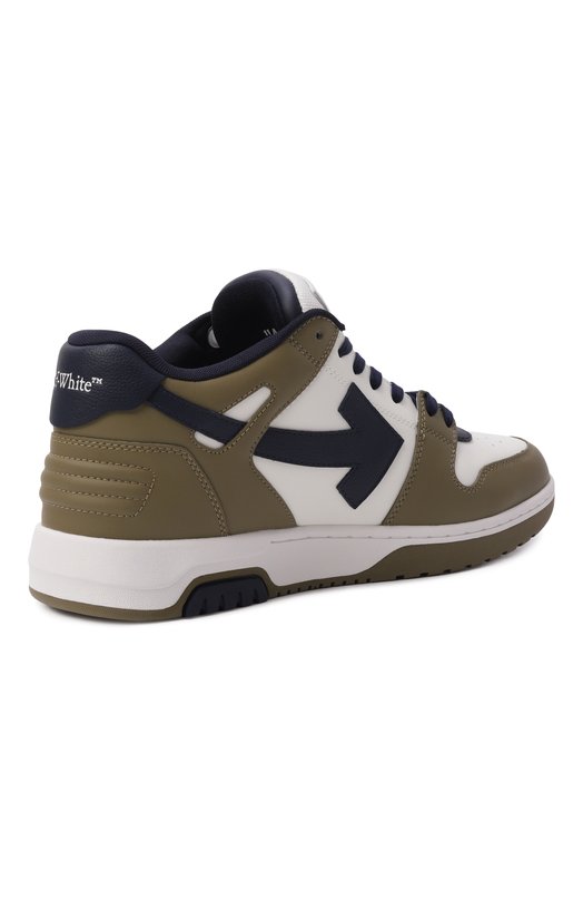 Кожаные кеды Out of Office Off-White 0MIA189S26LEA003 Хаки  0MIA189S26LEA003 Фото 4