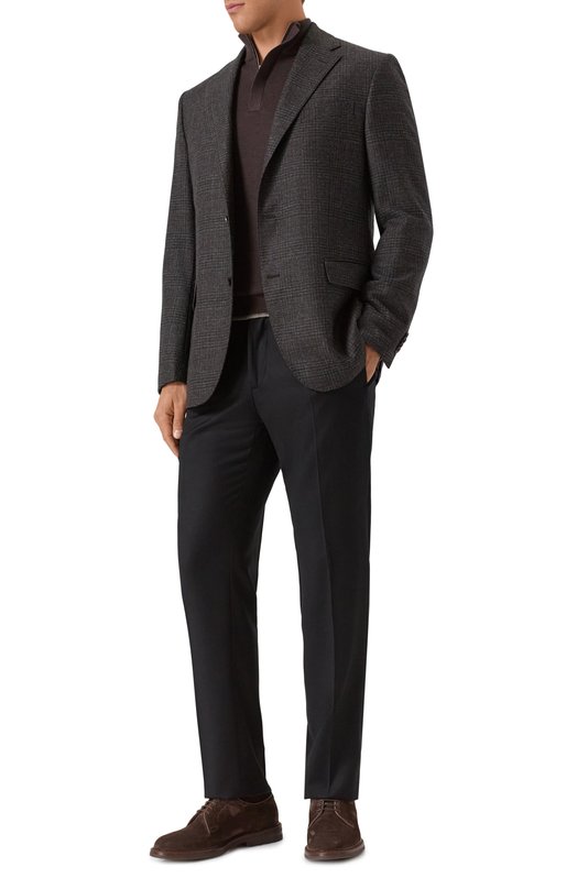 Шерстяные брюки Kiton UPN01K0124G08 Чёрный  UPN01K0124G08 Фото 2