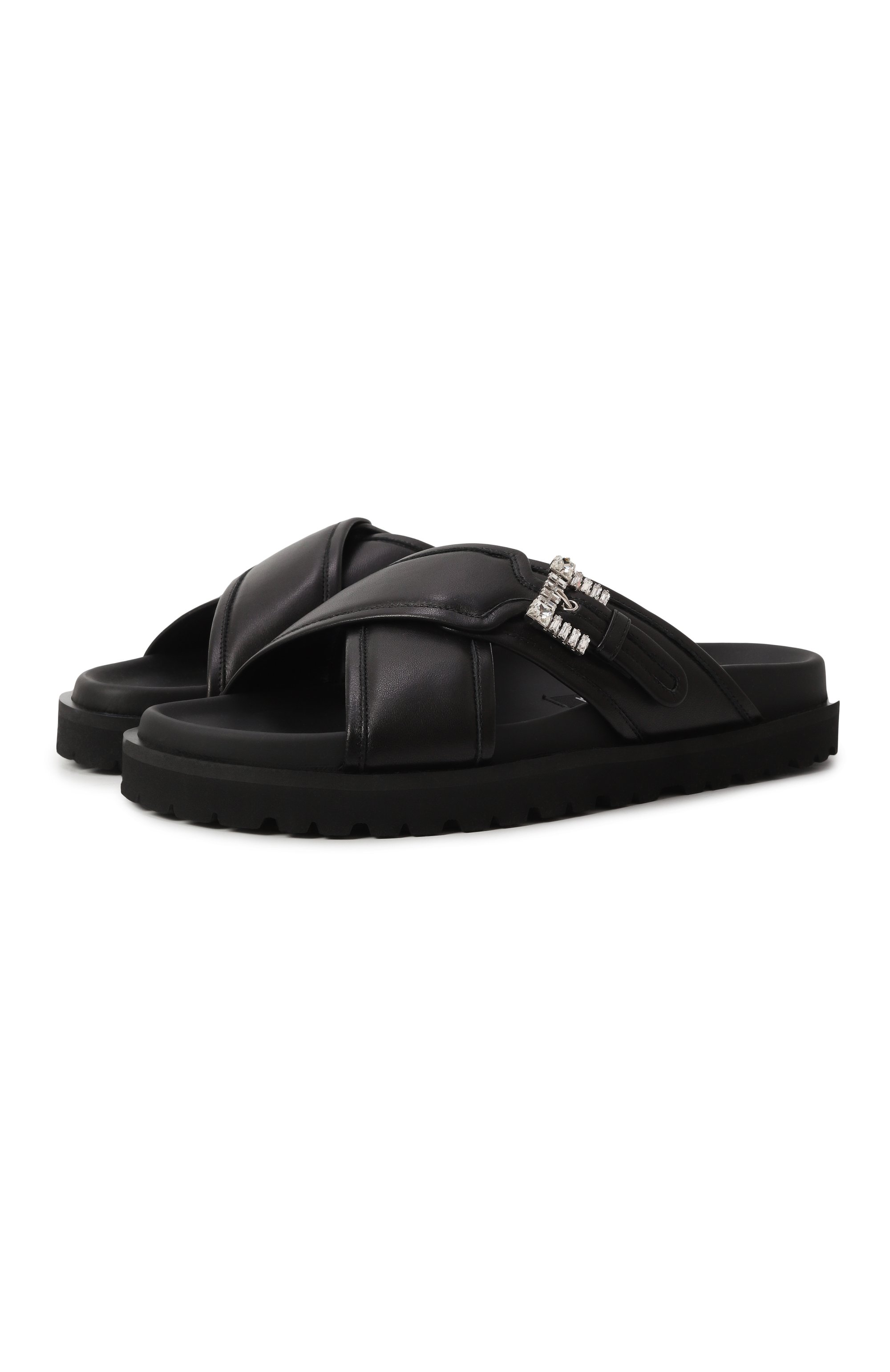 Кожаные шлепанцы sr twenty buckle SERGIO ROSSI, арт. B10390/MNAN07, фото 1