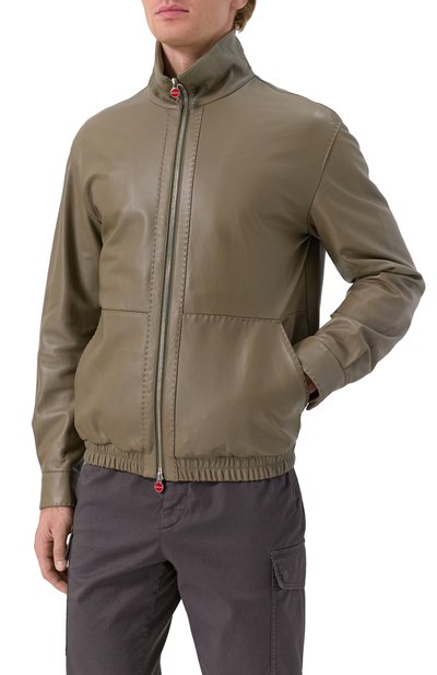 Кожаный бомбер KITON, арт. UW2056V0822F09, фото 3