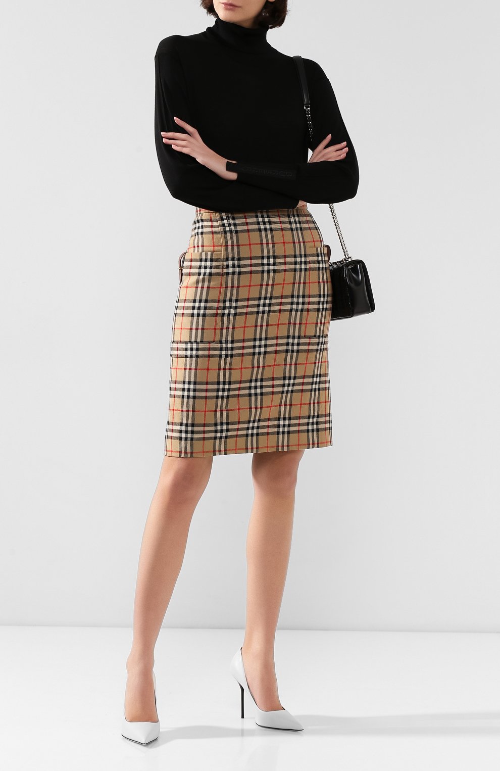 Шерстяная юбка BURBERRY бежевого цвета по цене 118000 руб., арт. 8018657, фото 2 Шерстяная юбка BURBERRY, арт. 8018657, фото 2