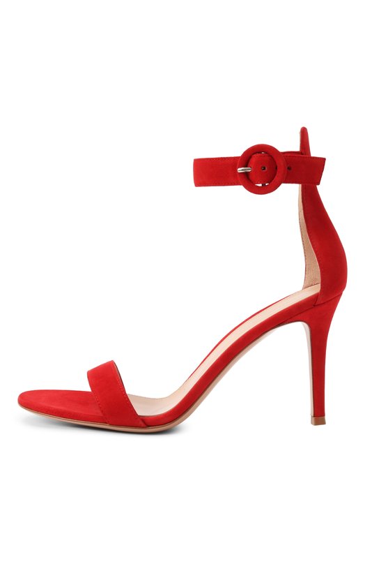 Замшевые босоножки Portofino 85 Gianvito Rossi G60953.85RIC.CAMTABS Красный  G60953.85RIC.CAMTABS Фото 4