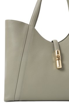 Женская сумка-тоут furla goccia xl FURLA хаки цвета, арт. WB01498/BX3353 | Фото 3 (Драгоценные камни: Проставлено; Материал: Натуральная кожа; Размер: large; Материал сплава: Проставлено)