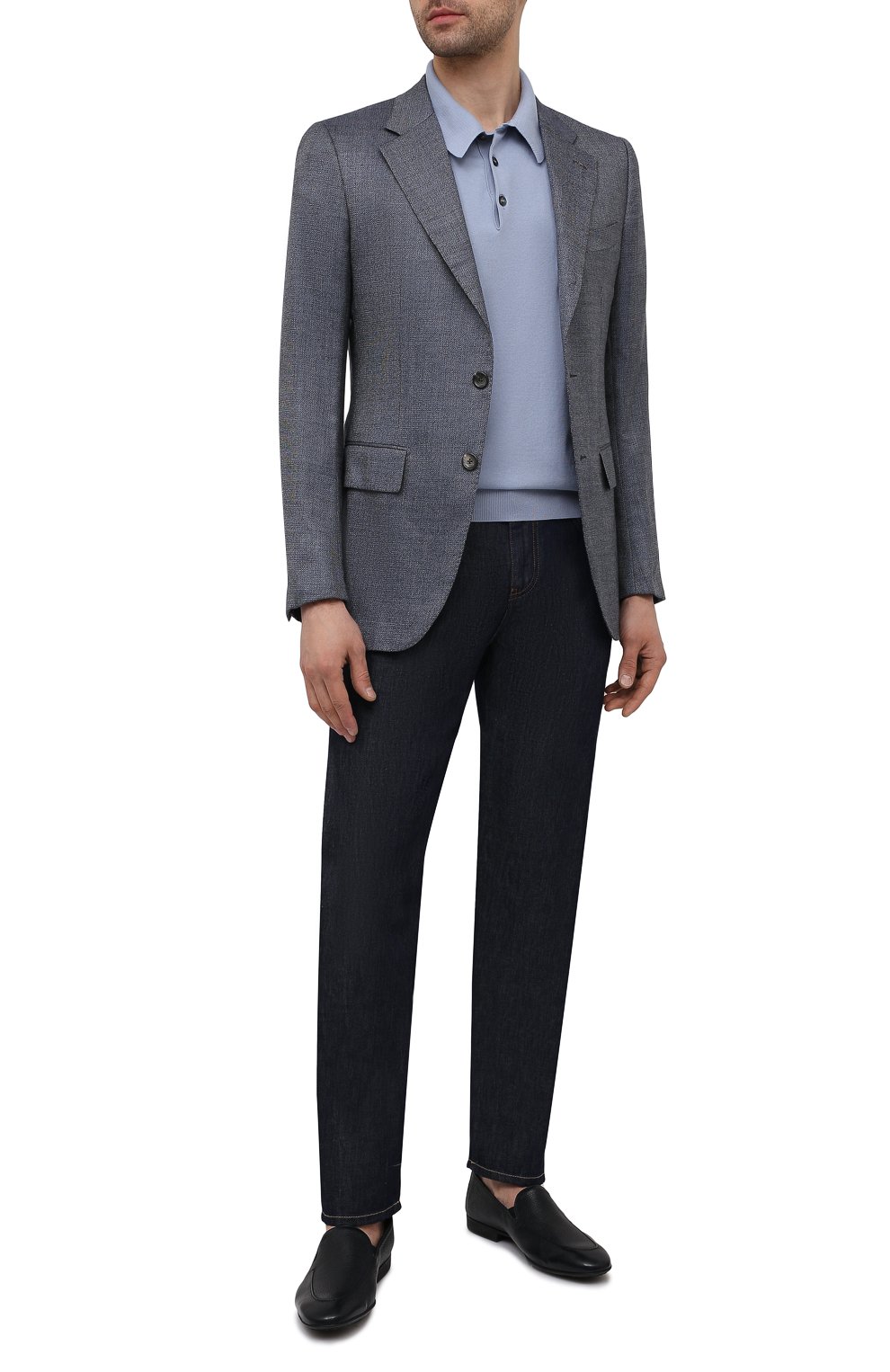 Кожаные лоферы MORESCHI темно-синего цвета по цене 44950 руб., арт. 43728/ED/GUANT0/F.ESTATE, фото 2 Кожаные лоферы MORESCHI, арт. 43728/ED/GUANT0/F.ESTATE, фото 2