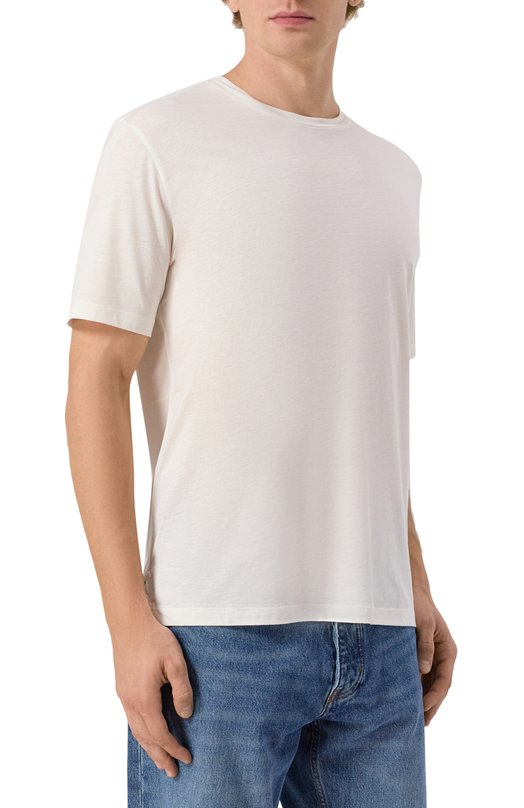 Футболка из хлопка и шелка Herno JG00050UR/52112 Белый  JG00050UR/52112 Фото 3