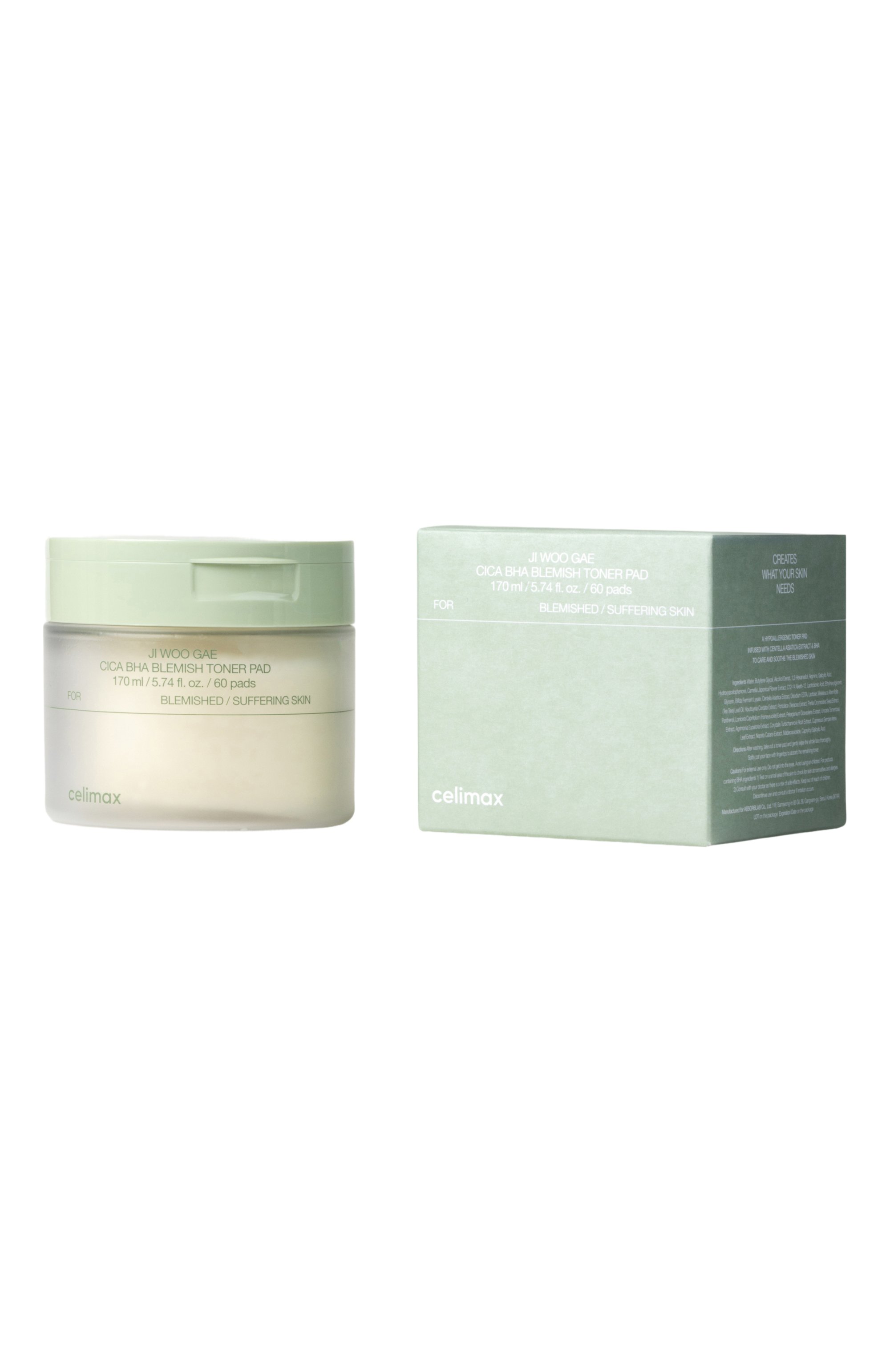Тонер-пэды ji woo gae cica bha blemish toner pad (60шт.) CELIMAX, арт. 8809783321225, фото 2