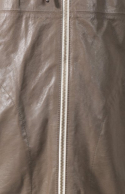 Кожаная куртка BRUNELLO CUCINELLI серого цвета по цене 775000 руб., арт. MPBIS8448, фото 5 Кожаная куртка BRUNELLO CUCINELLI, арт. MPBIS8448, фото 5