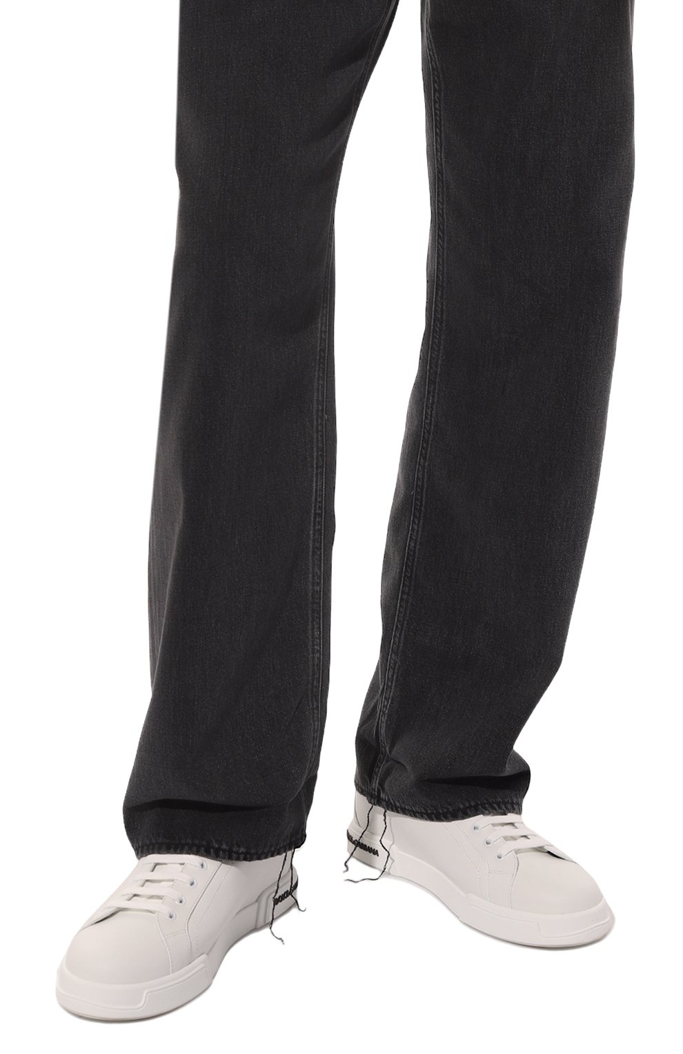 Кожаные кеды portofino DOLCE & GABBANA, арт. CS1774/AA335, фото 3