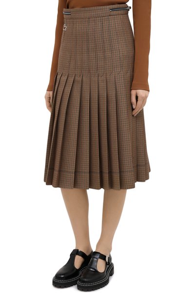 Плиссированная юбка LACOSTE бежевого цвета по цене 56440 руб., арт. JF4763, фото 3 Плиссированная юбка LACOSTE, арт. JF4763, фото 3