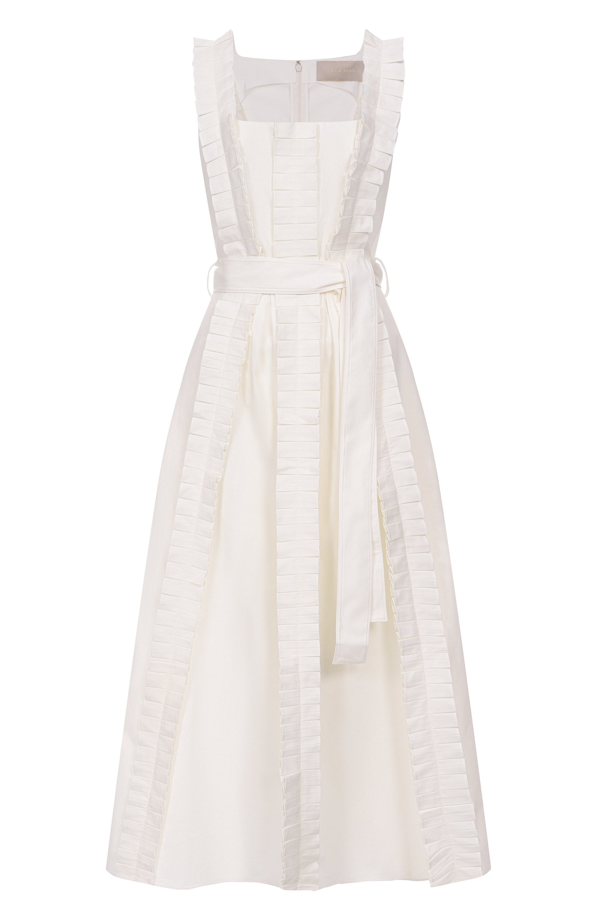 Хлопковое платье ELIE SAAB белого цвета по цене 322000 руб., арт. D0730NP25/P0017, фото 1 Хлопковое платье ELIE SAAB, арт. D0730NP25/P0017, фото 1