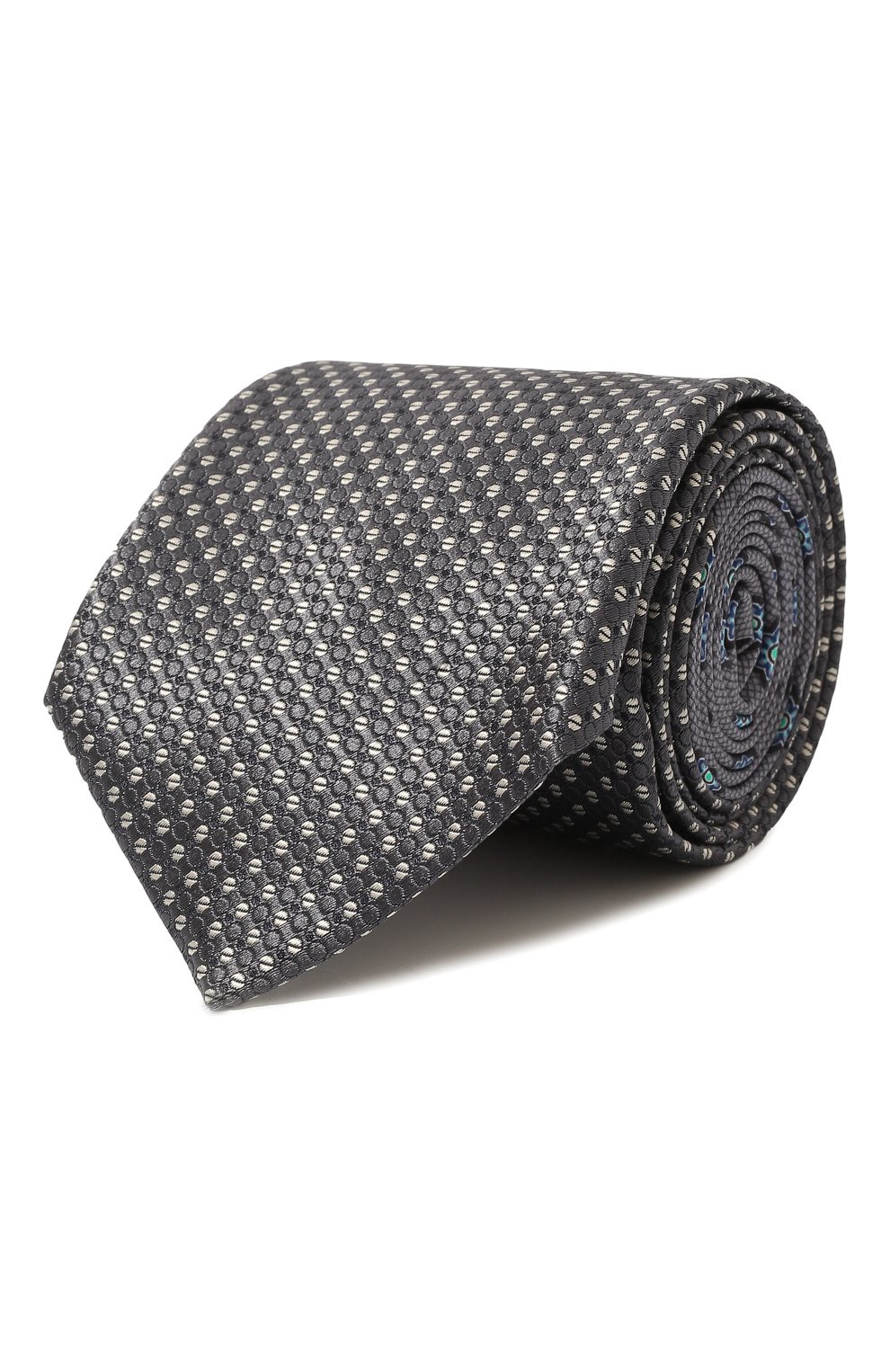 Шелковый галстук CANALI темно-серого цвета по цене 22950 руб., арт. 48/HS03566, фото 1 Шелковый галстук CANALI, арт. 48/HS03566, фото 1