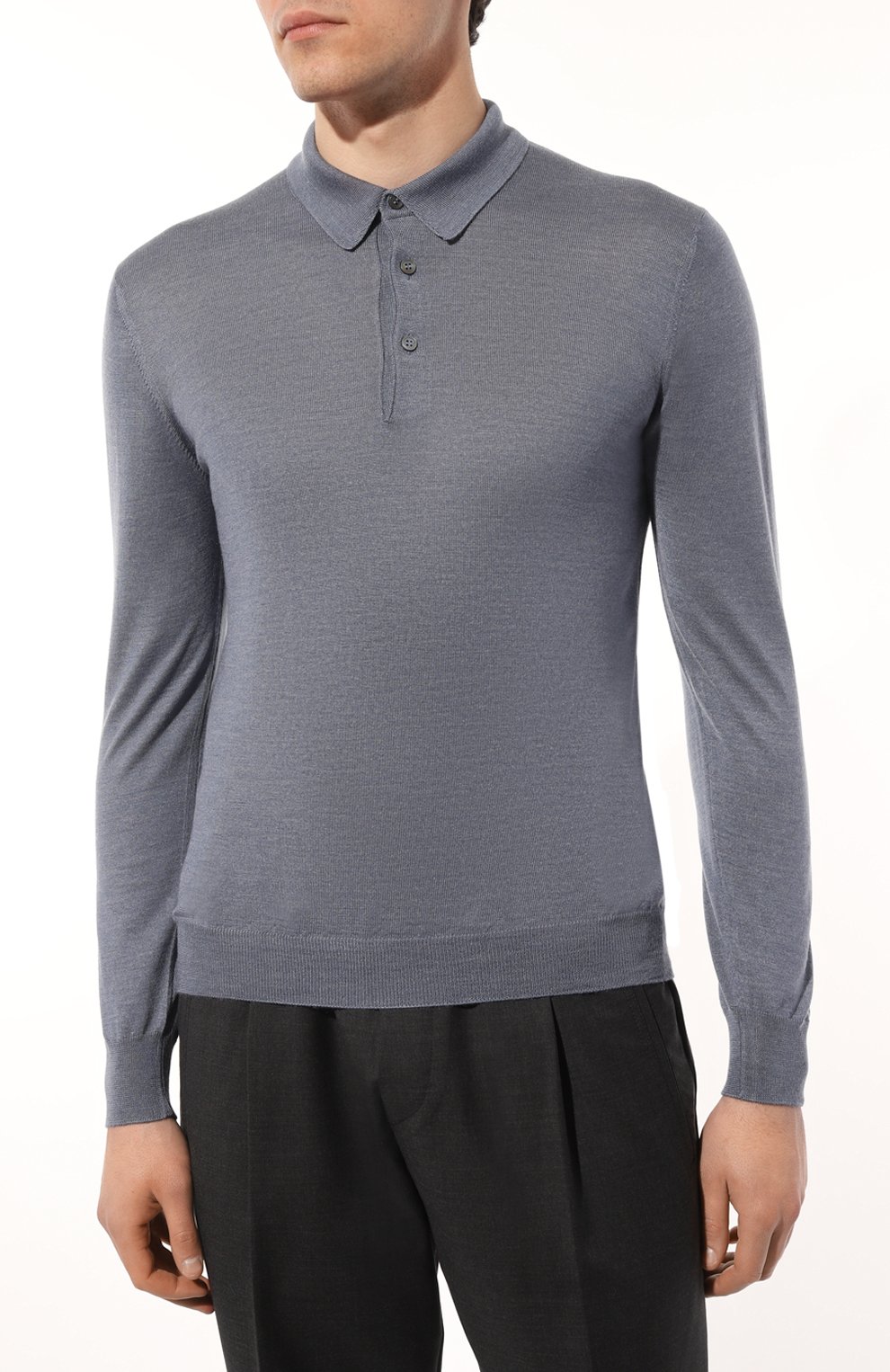 Поло из шерсти и шелка GRAN SASSO, арт. 57132/13190, фото 3