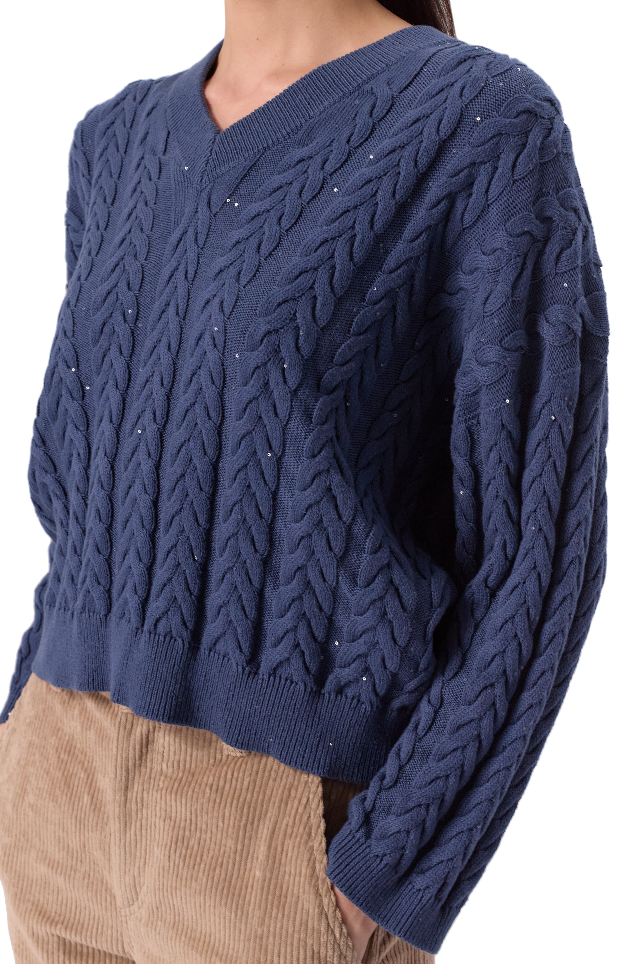 Хлопковый свитер BRUNELLO CUCINELLI, арт. MDV798102, фото 5