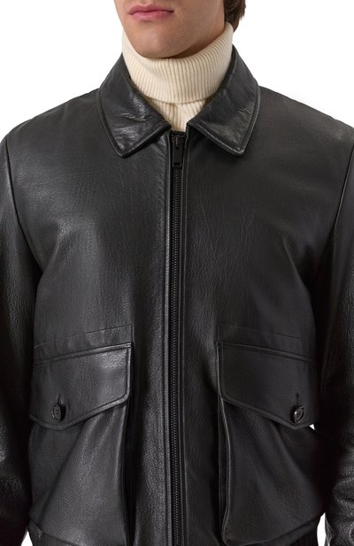 Кожаный бомбер MVST, арт. ZECK-ES4255-1/Z2268-1, фото 5