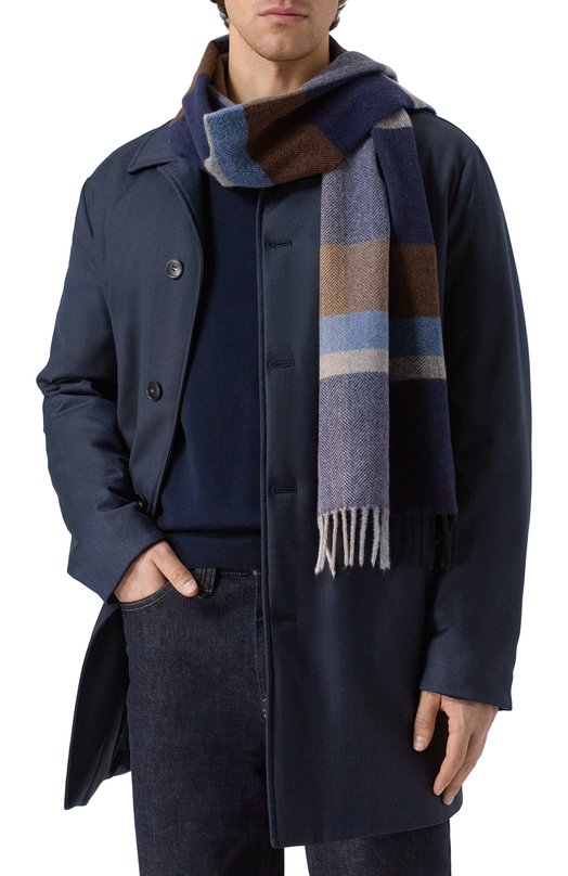 Шарф из шерсти и кашемира Andrea Campagna 623234 Разноцветный  623234 Фото 2