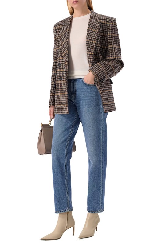 Кожаные ботильоны Devotion 75 Dolce & Gabbana CT1083/AP412 Бежевый  CT1083/AP412 Фото 3