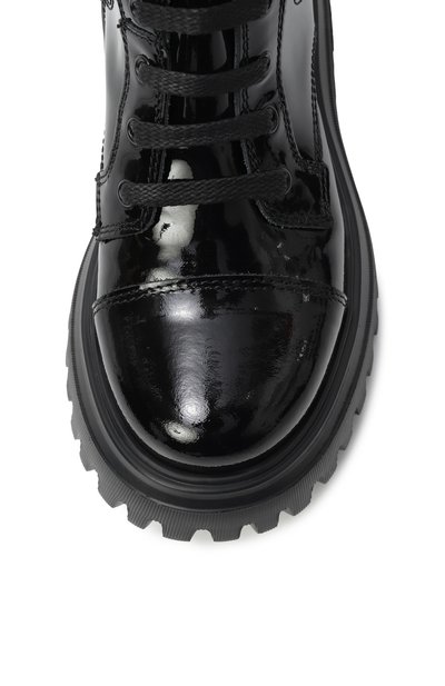 Кожаные ботинки DOLCE & GABBANA черного цвета по цене 79950 руб., арт. D11360/A9A81, фото 4 Кожаные ботинки DOLCE & GABBANA, арт. D11360/A9A81, фото 4