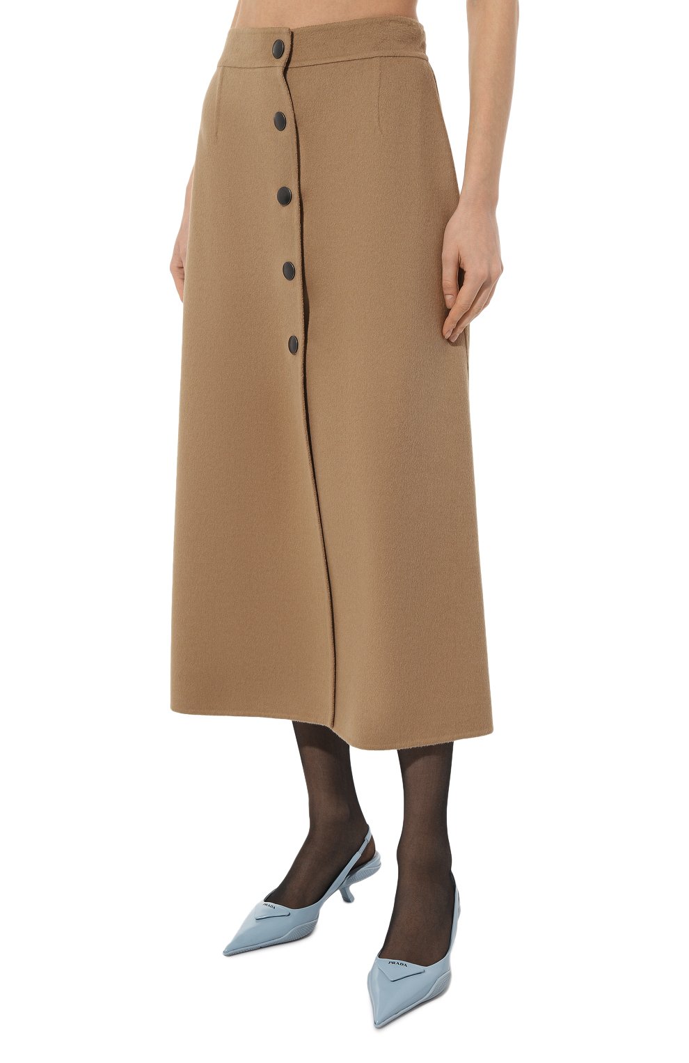 Шерстяная юбка PRADA, арт. P157S-1CRU-F0040-202, фото 3