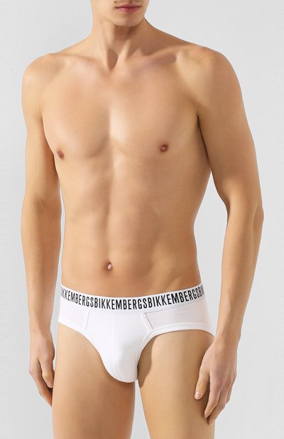Хлопковые брифы DIRK BIKKEMBERGS белого цвета по цене 2860 руб., арт. VBKT04079, фото 2 Хлопковые брифы DIRK BIKKEMBERGS, арт. VBKT04079, фото 2