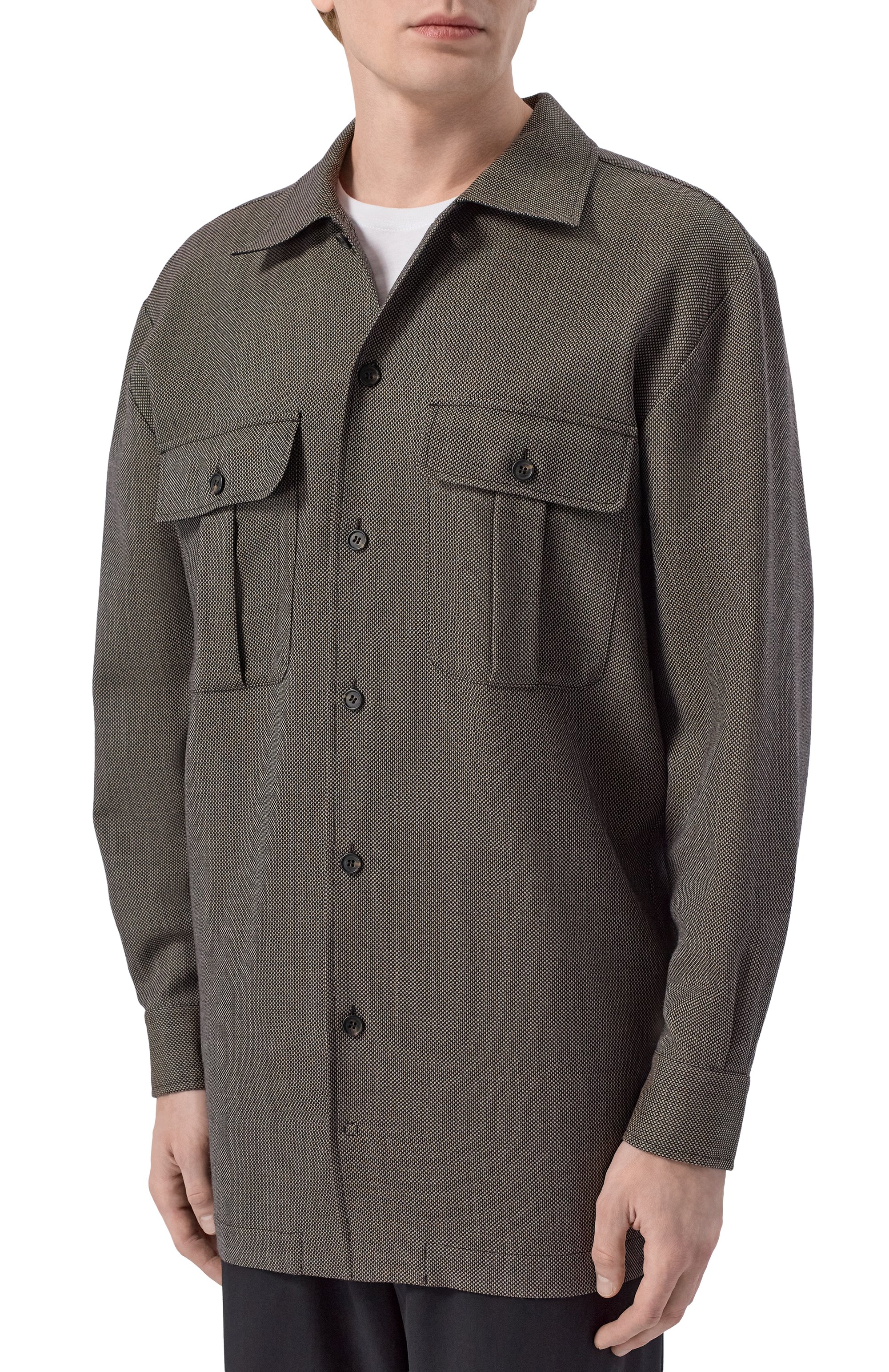 Шерстяная рубашка MM6, арт. S62DA0064/M35636, фото 3
