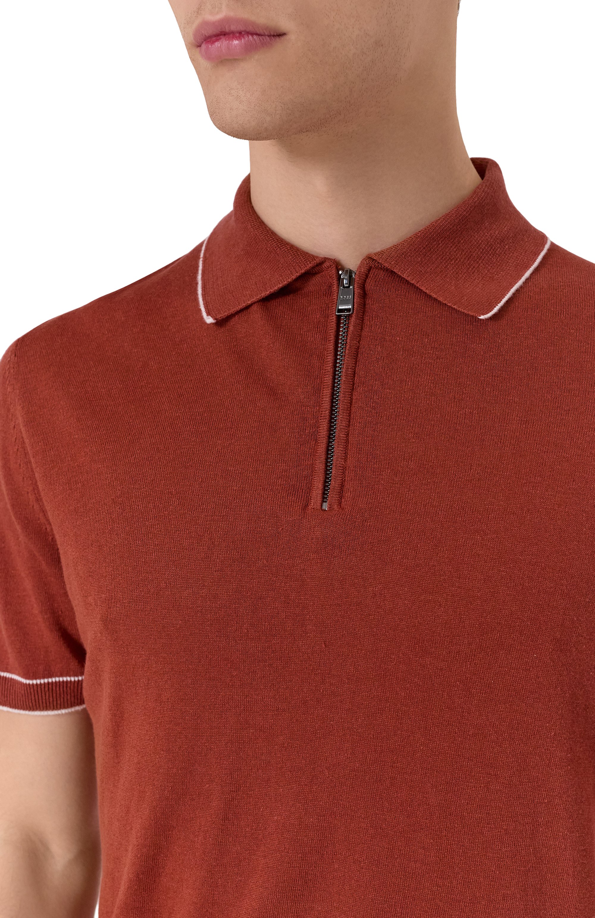 Поло изо льна и вискозы BOSS, арт. 50537640, фото 5