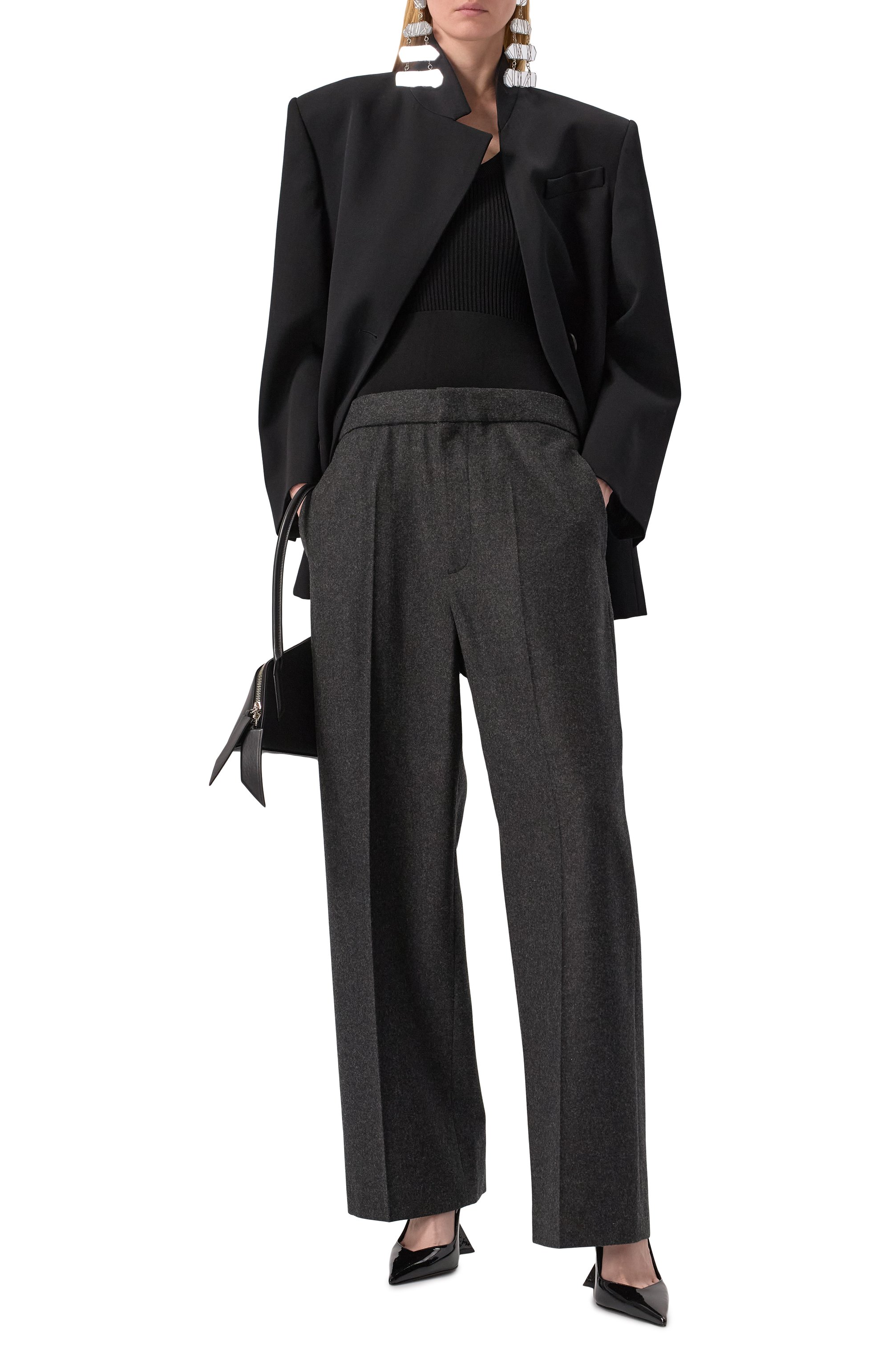 Шерстяные брюки ALAIA, арт. AA9P0238W011A, фото 2