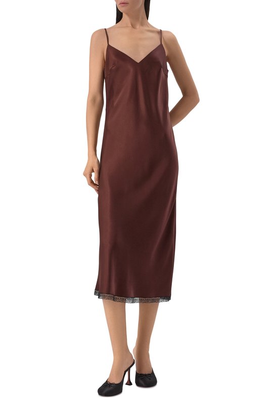 Атласное платье Noble&Brulee NB04/140525/2 Коричневый  NB04/140525/2 Фото 3