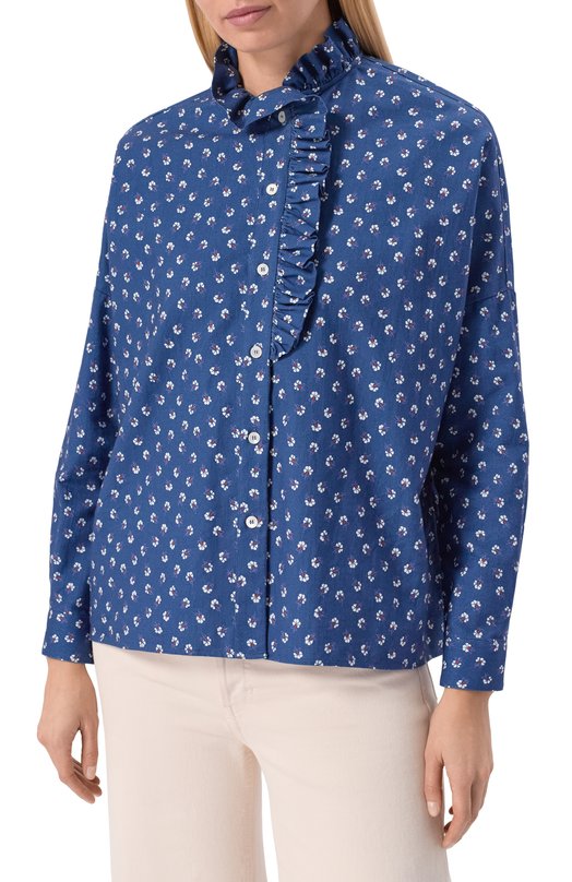 Хлопковая рубашка Academia GAIA/75DM4 Синий  GAIA/75DM4 Фото 3